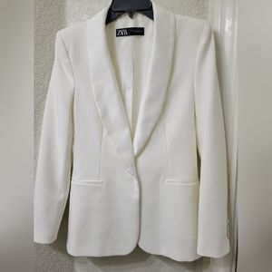 Zara blazer tuxedo collar- M